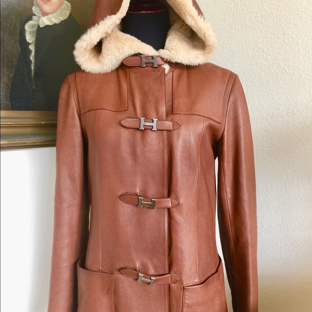SOLD in my other stor Hermes Brwn Constance Coat 6